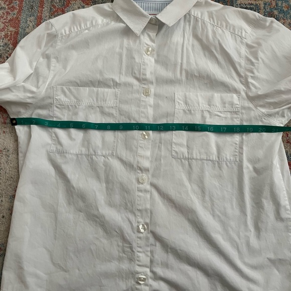 Talbots 100% cotton white two-pocket button down shirt - Picture 7 of 8